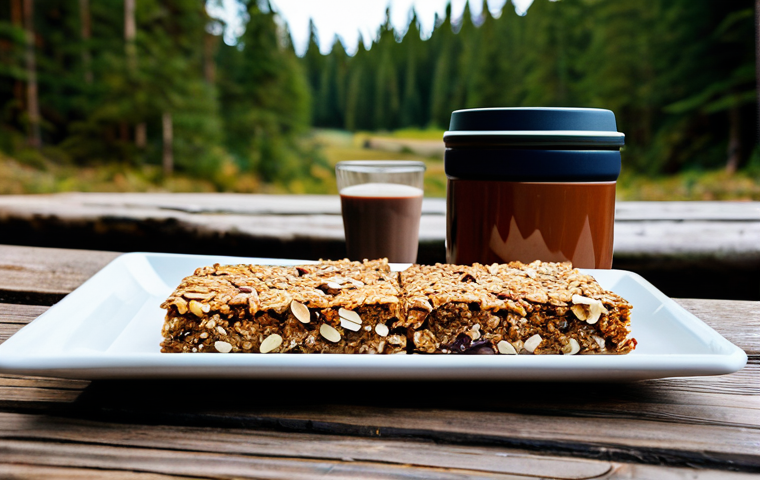 캠핑용 건강 간식 - "A well-organized backpack containing healthy camping snacks like nuts, seeds, and dried fruit in re...
