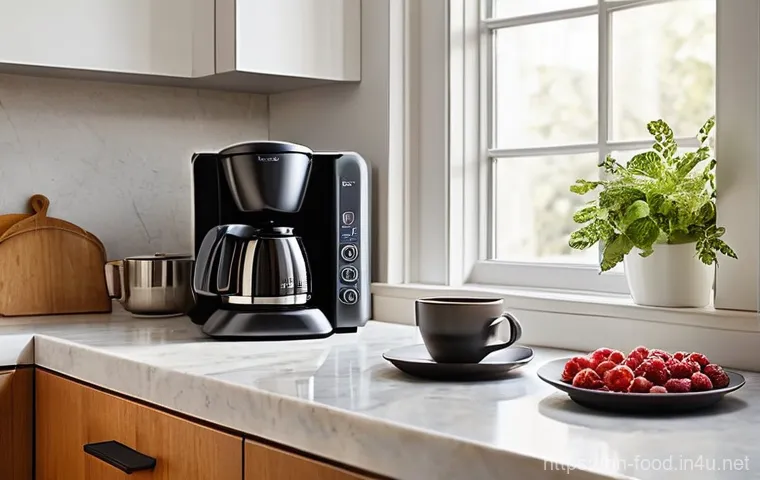 주방 기기와 식자재의 상관관계 - **Prompt 2: Wholesome Delights with Smart Cooking**
    "A close-up shot of an active air fryer in a...